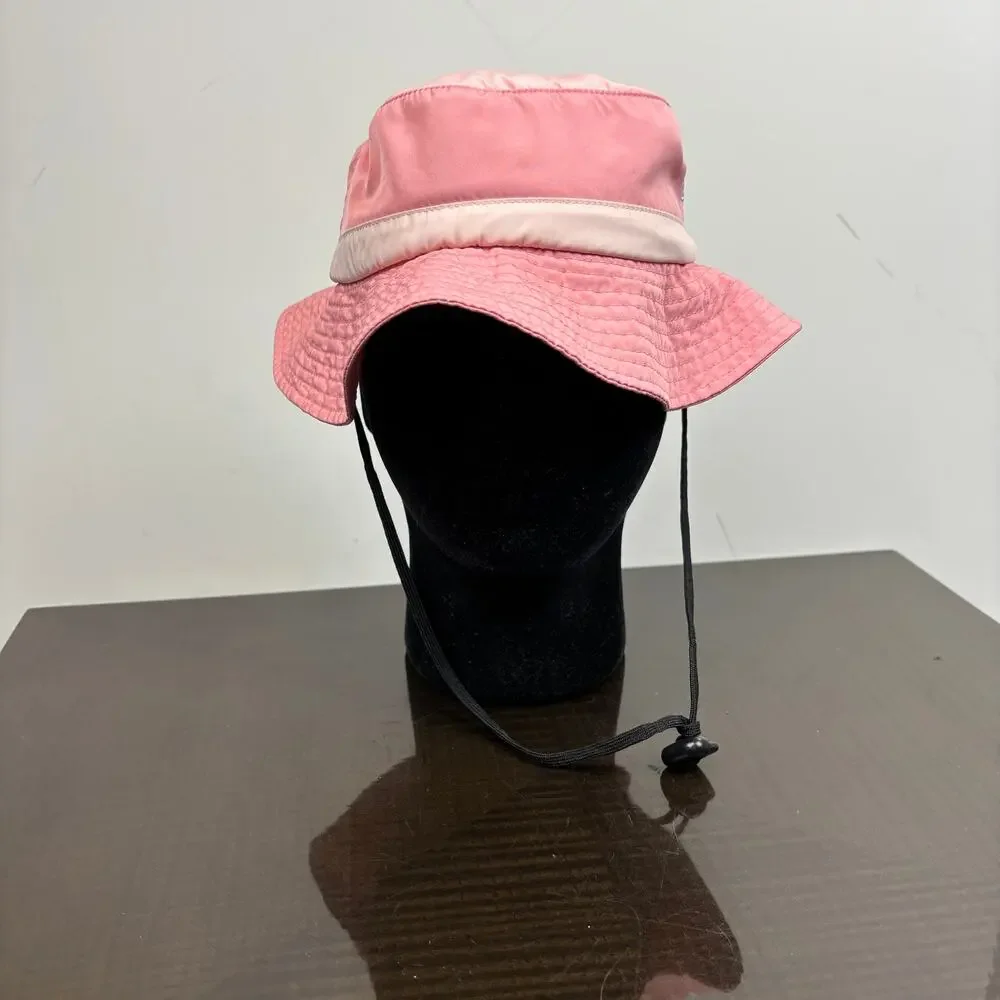 Beams Mini Bucket Hat Kid's Pink Strap Hat with Neck Cover